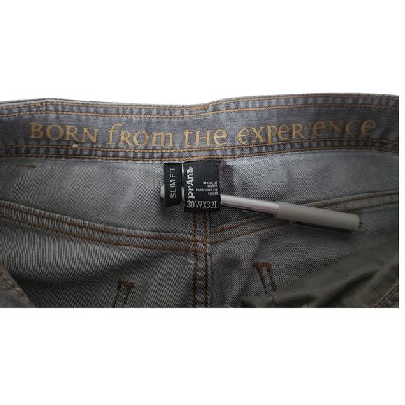 Prana Gray Slim Fit Men's Pants Jeans Trousers 30 x 32 - Picture 4 of 4